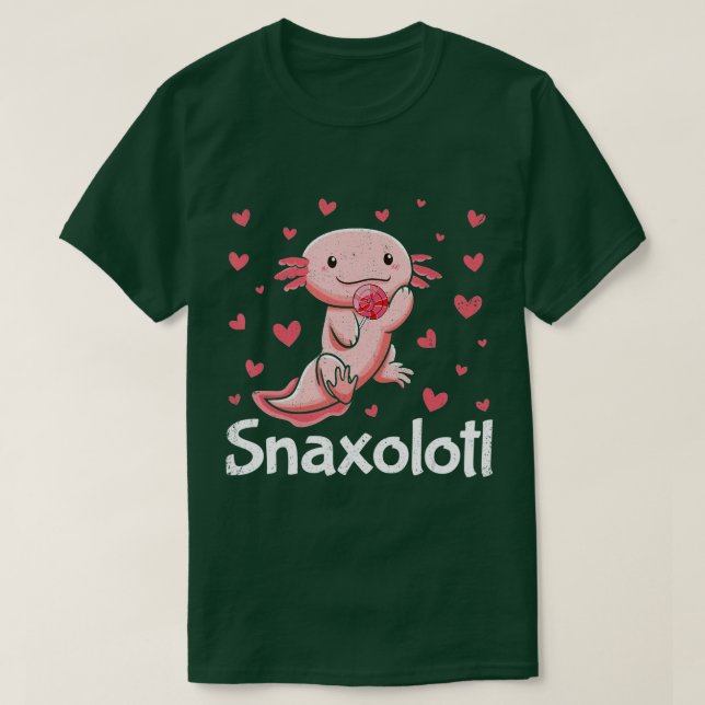 Camiseta Axolotl lindo Snaxolotl (88) (Diseño del anverso)