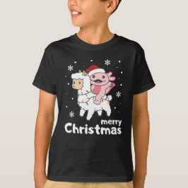 Camiseta Axolotl Llama Alpaca Feliz Navidad Animales