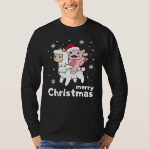 Camiseta Axolotl Llama Alpaca Feliz Navidad Animales
