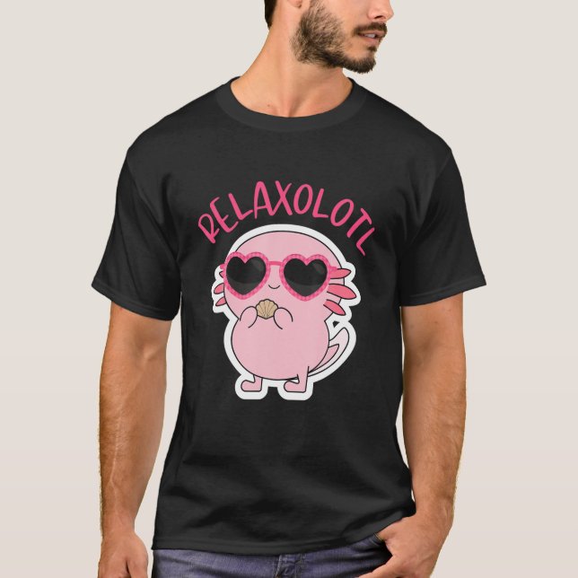 Camiseta Axolotl Lover Cute Heart Gafas de sol Kawaii Chica (Anverso)