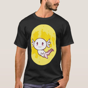 Camiseta Axolotl Luna llena Lazy Halloween Costume Cute Liz
