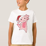Camiseta Axolotl Merry Christmas Winter Animals Axolotls<br><div class="desc">El axolotl para Navidades con luces de hadas. Animales divertidos con regalos y nieve para las vacaciones. También es gracioso para los Navidades en julio. Los Axolotls son animales lindos y perfectos para los Navidades.</div>