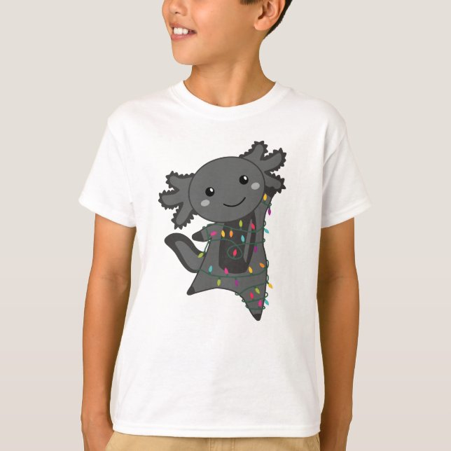 Camiseta Axolotl Merry Christmas Winter Animals Axolotls (Anverso)