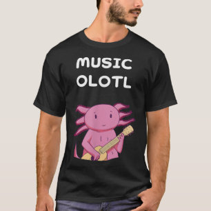 Camiseta Axolotl Music Musicolotl Axolotls Kawaii Anime Hea