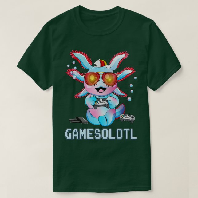 Camiseta Axolotl Niños divertidos Gamesolotl Niños Mascotas (Diseño del anverso)