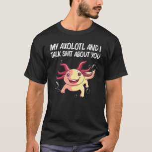 Camiseta Axolotl Para Hombres Salamandra Acuática _4