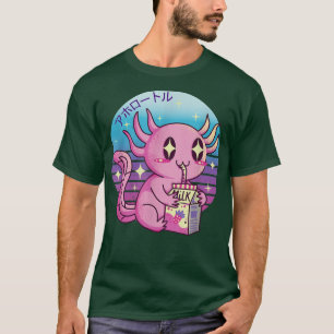 Camiseta Axolotl Pastel Goth Strawberry Milk Shake Anime Ae
