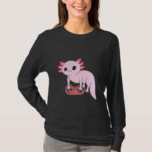 Camiseta Axolotl Pescado Jugando Videojuegos Divertidos Axo