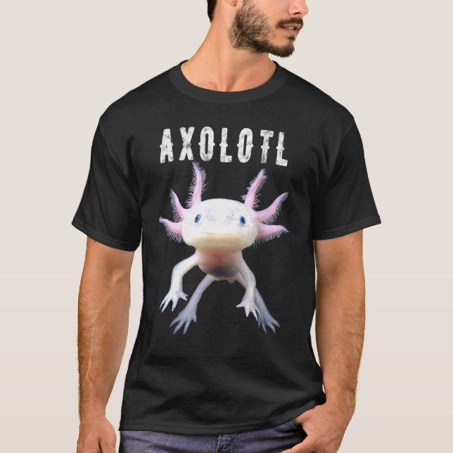 Camiseta Axolotl Pescado Mexicano Cute Amphibian Smilin (Anverso)