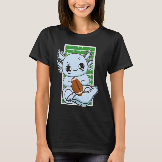 Camiseta Axolotl Plays Fantasy Football For Coach Center Gu (Anverso)