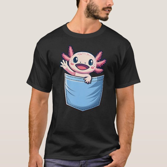 Camiseta Axolotl Pocket Animal Surprise Pocket-Sized Wonder (Anverso)