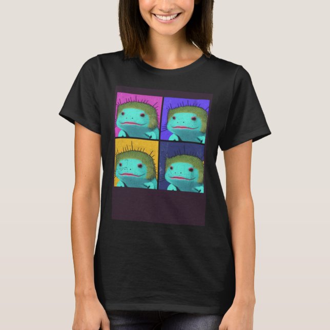 Camiseta Axolotl Pop Illustration Colorful Animal Women (Anverso)