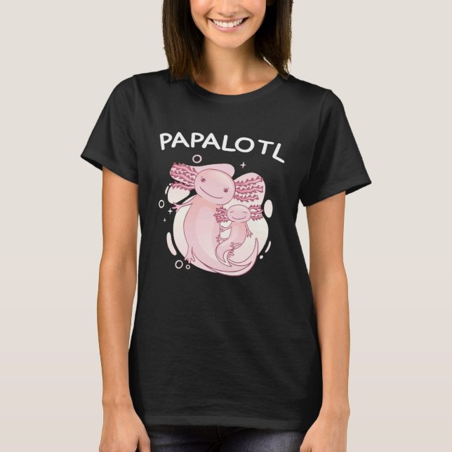 Camiseta axolotl pregnancy announcement papalotl papa babyl (Anverso)