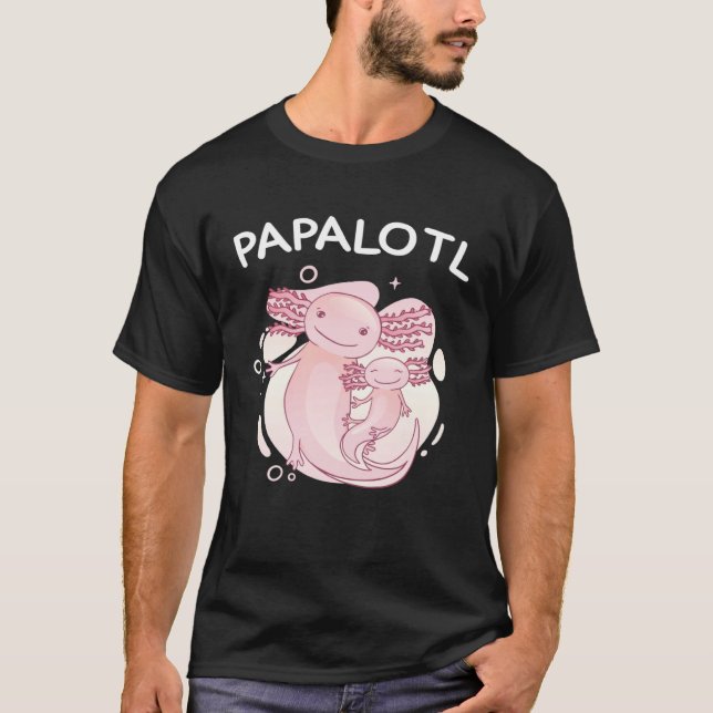 Camiseta axolotl pregnancy announcement papalotl papa babyl (Anverso)