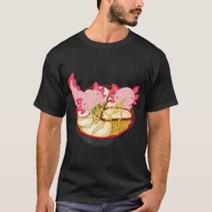 Camiseta Axolotl Ramen Noodle Kawaii japonés regalo de anim