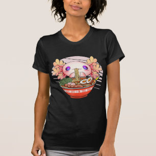 Camiseta Axolotl Ramen Noodles Japoneses Kawaii Anime Otaku