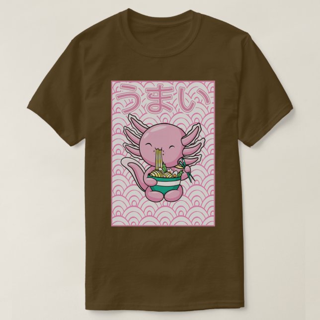 Camiseta Axolotl Ramen Noodles Japoneses Kawaii Otaku (Diseño del anverso)