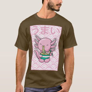 Camiseta Axolotl Ramen Noodles Japoneses Kawaii Otaku