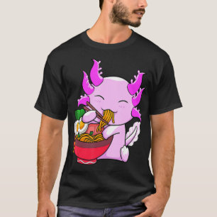 Camiseta Axolotl Ramen Noodles Japoneses Otaku Kawaii Anime