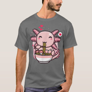 Camiseta Axolotl Ramen Noodles Kawaii Anime Japonés Otaku