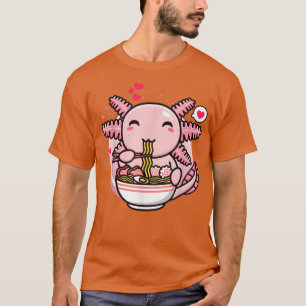Camiseta Axolotl Ramen Noodles Kawaii Anime Otaku japonés