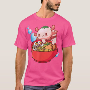 Camiseta Axolotl Ramen Noodles Kawaii Cute Anime Japanese G