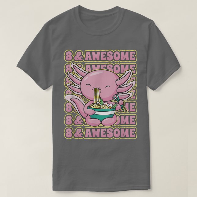 Camiseta Axolotl Ramen Ramón, de 8 años, es increíble (Diseño del anverso)