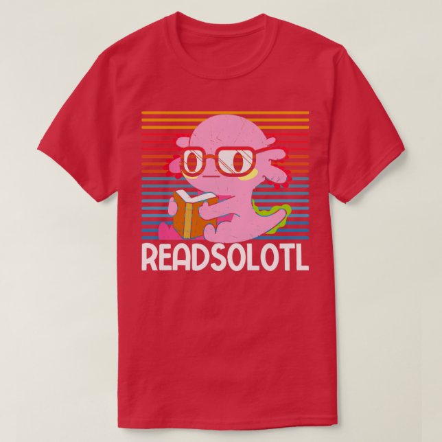 Camiseta Axolotl Readolotl Axolotls Leyendo Bookworm (Diseño del anverso)