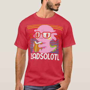 Camiseta Axolotl Readolotl Axolotls Leyendo Bookworm