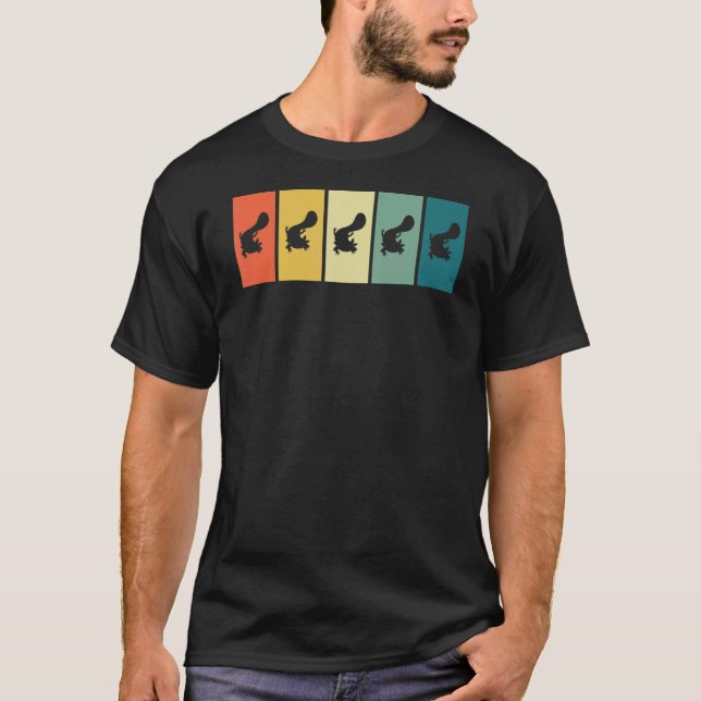 Camiseta Axolotl Retro Sunset Axolotl (Anverso)