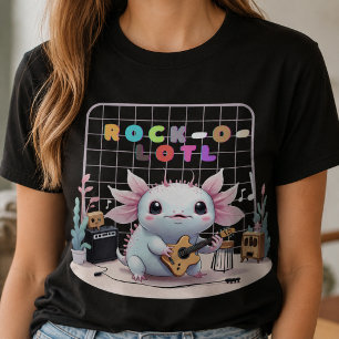 Camiseta Axolotl Rockstar: Músico Anfibio Adorable