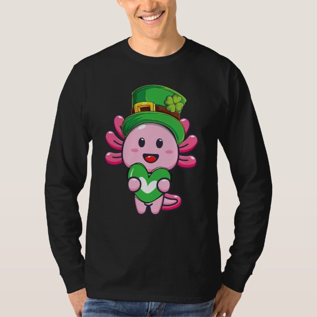 Camiseta Axolotl Saint Patricks Day Boys Girls Axolotl St P (Anverso)