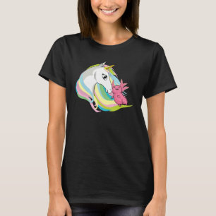 Camiseta Axolotl Salamander Con Bonito Unicornio 1