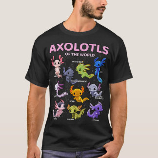 Camiseta Axolotl Shirt Kawaii Axolotls Del Mundo