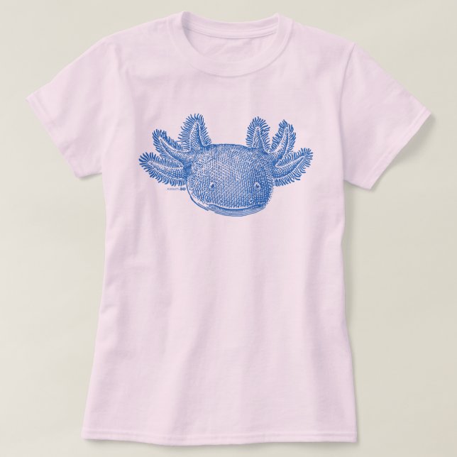 Camiseta Axolotl T-Shirt - BLUE (Diseño del anverso)