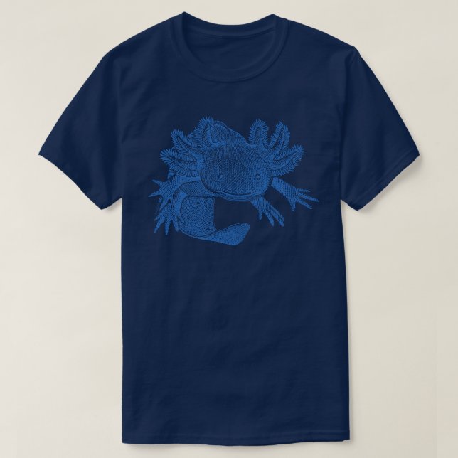 Camiseta Axolotl T-Shirt - BLUE (Diseño del anverso)