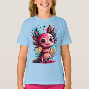 Camiseta Axolotl T-Shirt Cute Axolotl Colorful Salamander