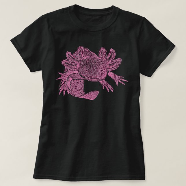 Camiseta Axolotl T-shirt - PINK (Diseño del anverso)