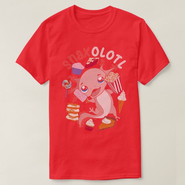 Camiseta Axolotl, un anfibio mexicano, amante de Snaxolotl (Diseño del anverso)