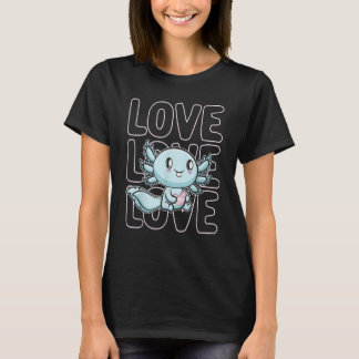 Camiseta Axolotl Valentines Day I Love You Alotl Walking Fi