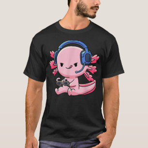 Camiseta Axolotl Videojuego de peces Jaming de niños Chicas
