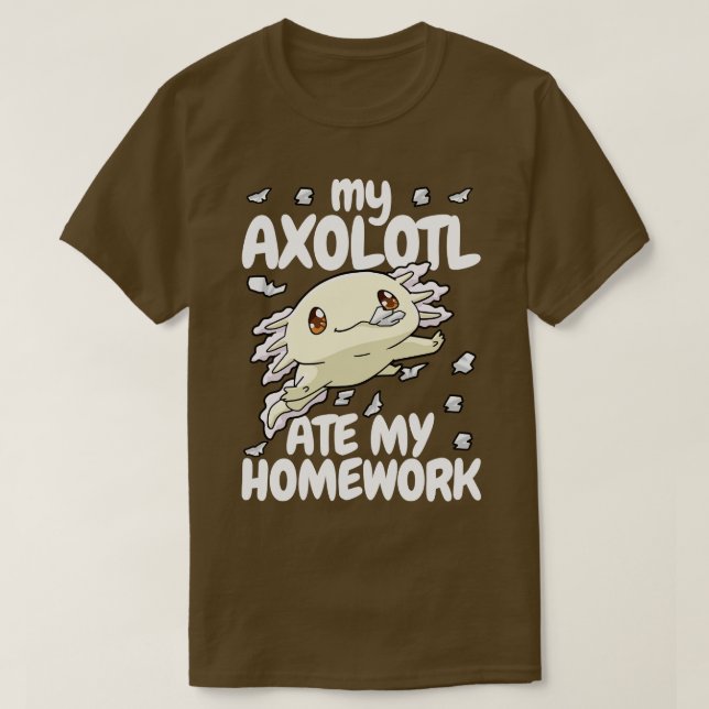 Camiseta Axolotl vuelve al colegio Kawaii (Diseño del anverso)