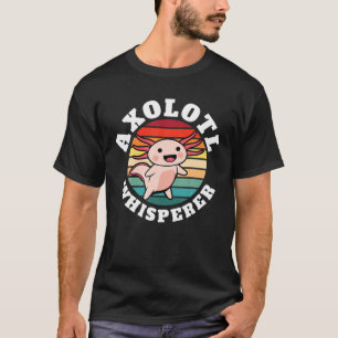 Camiseta Axolotl Whisperer Retro Sunset Kawaii Salamander A
