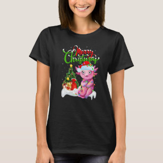 Camiseta Axolotl Xmas Decorations Santa Axolotl Christmas