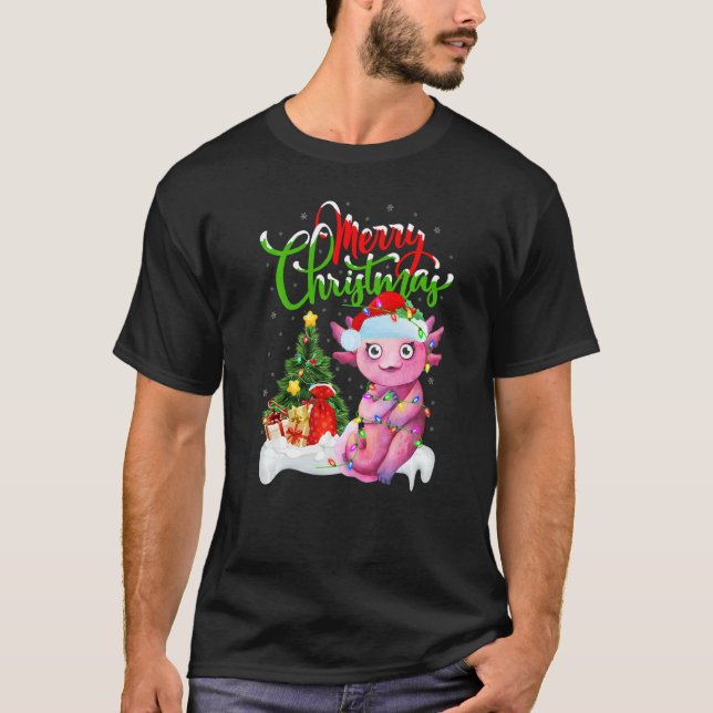 Camiseta Axolotl  Xmas Decorations Santa Axolotl Christmas (Anverso)