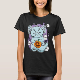 Camiseta Axolotl Y Fantasmas Para Los Aficionados Al Horror