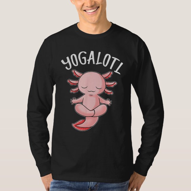 Camiseta Axolotl Yogalotl Meditation Yoga Funny Axolotl Rel (Anverso)