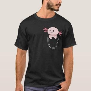 Camiseta Axolotls Axolotl En Un Bolsillo Kawaii