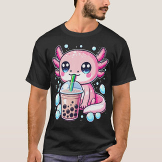Camiseta Axolotls Burbuja Boba Té Anime Lindo Kawaii