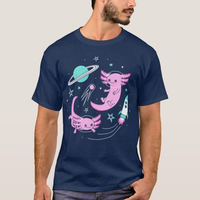 Camiseta Axolotls de espacio (Anverso)